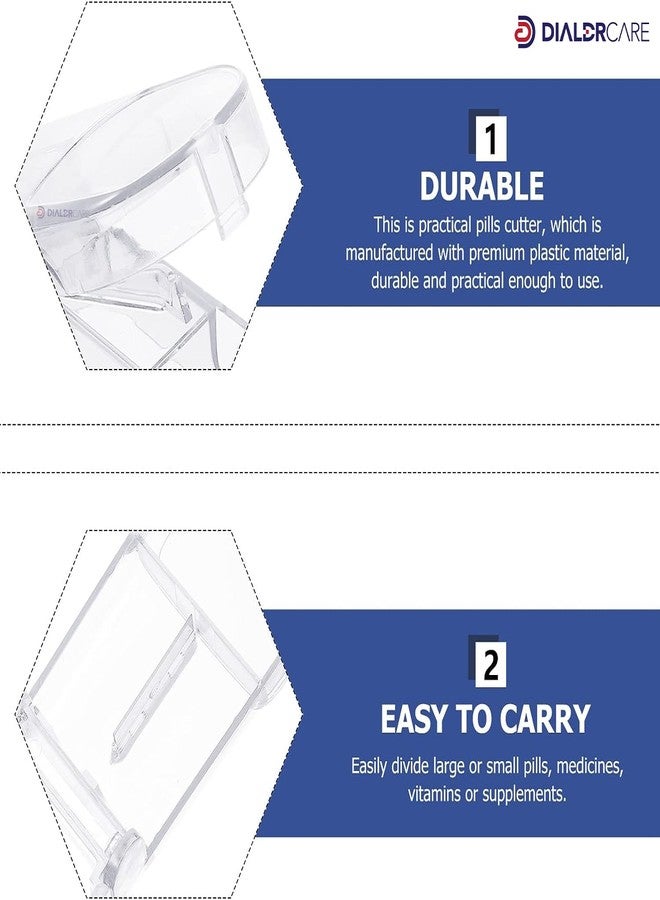 DIALDRCARE قاطع أقراص ديالدركير للأقراص الصغيرة مع علبة تخزين (أبيض - عبوة من قطعة واحدة) - Image 3
